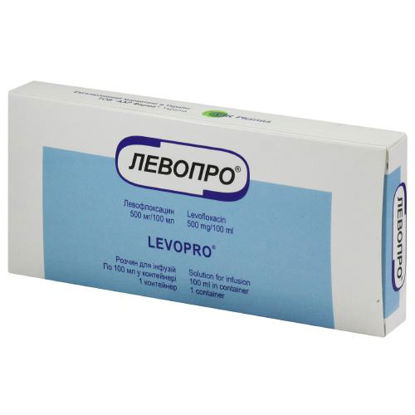 Світлина Левопро розчин для інфузій 500 мг/100 мл 100 мл